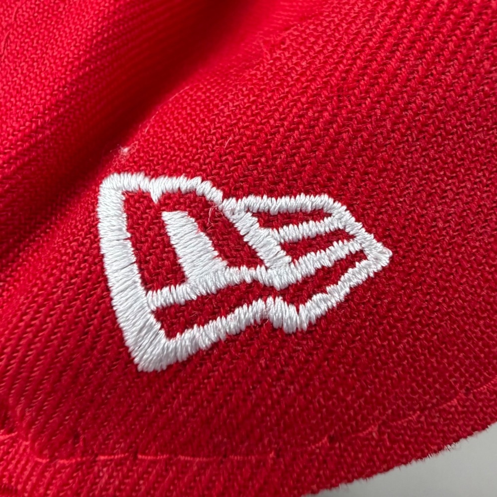 New Era Atlanta Braves Snapback Hat Red Wool MLB Baseball Cap Green Underbrim - Picture 3 of 8